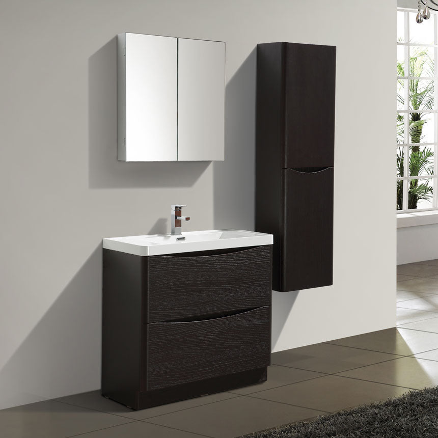 Smile30inch Freestanding Vanity - Chestnut