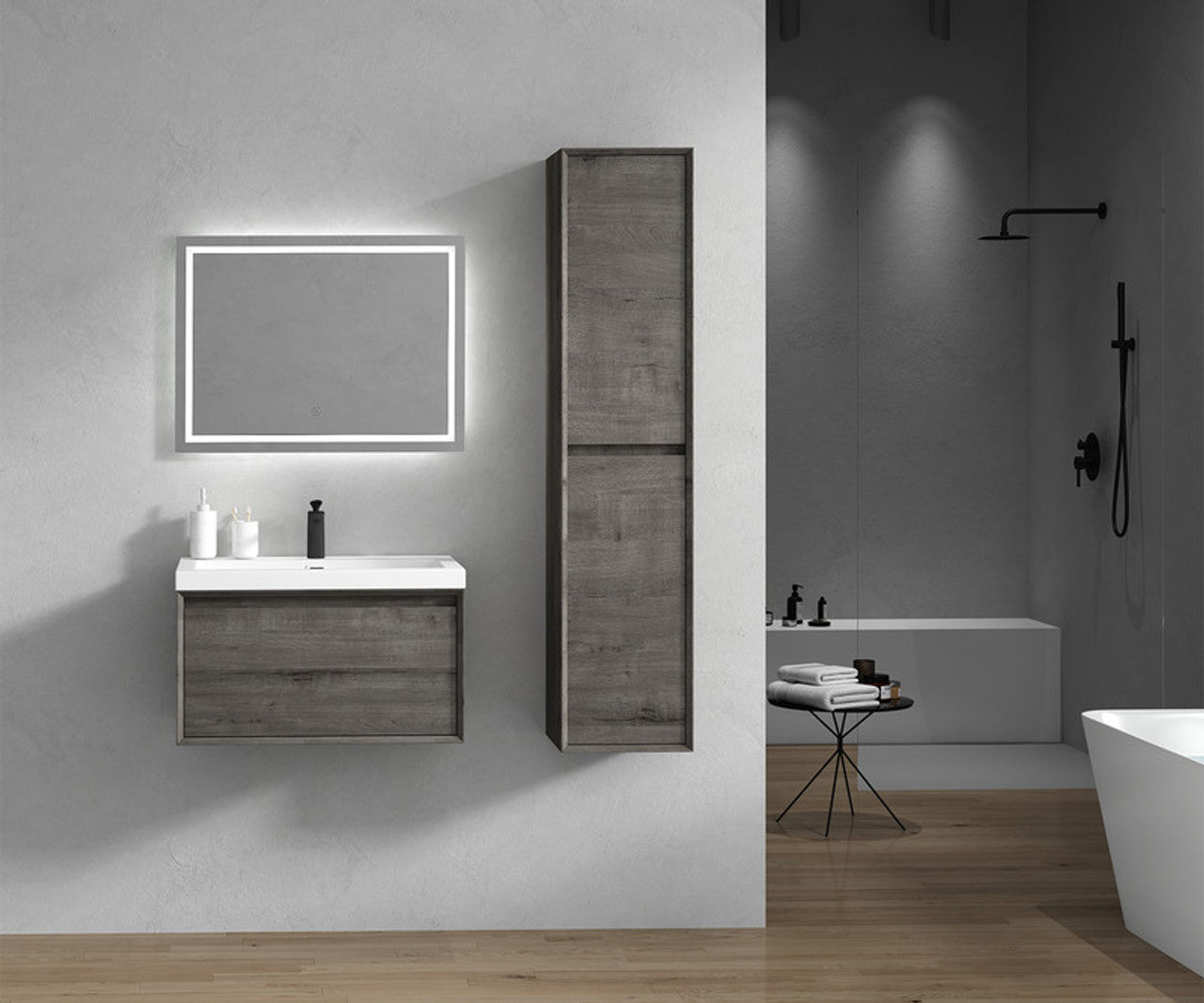 BELLA ''30 inch WALL MOUNTED VANITY WITH ACRYLIC TOP