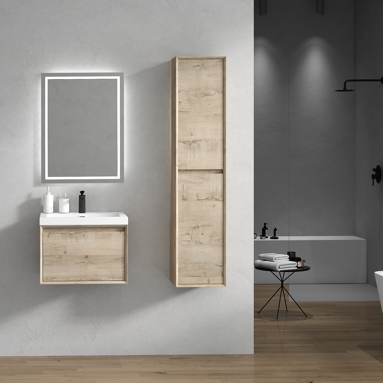 BELLA ''24inch WALL MOUNTED VANITY WITH ACRYLIC TOP