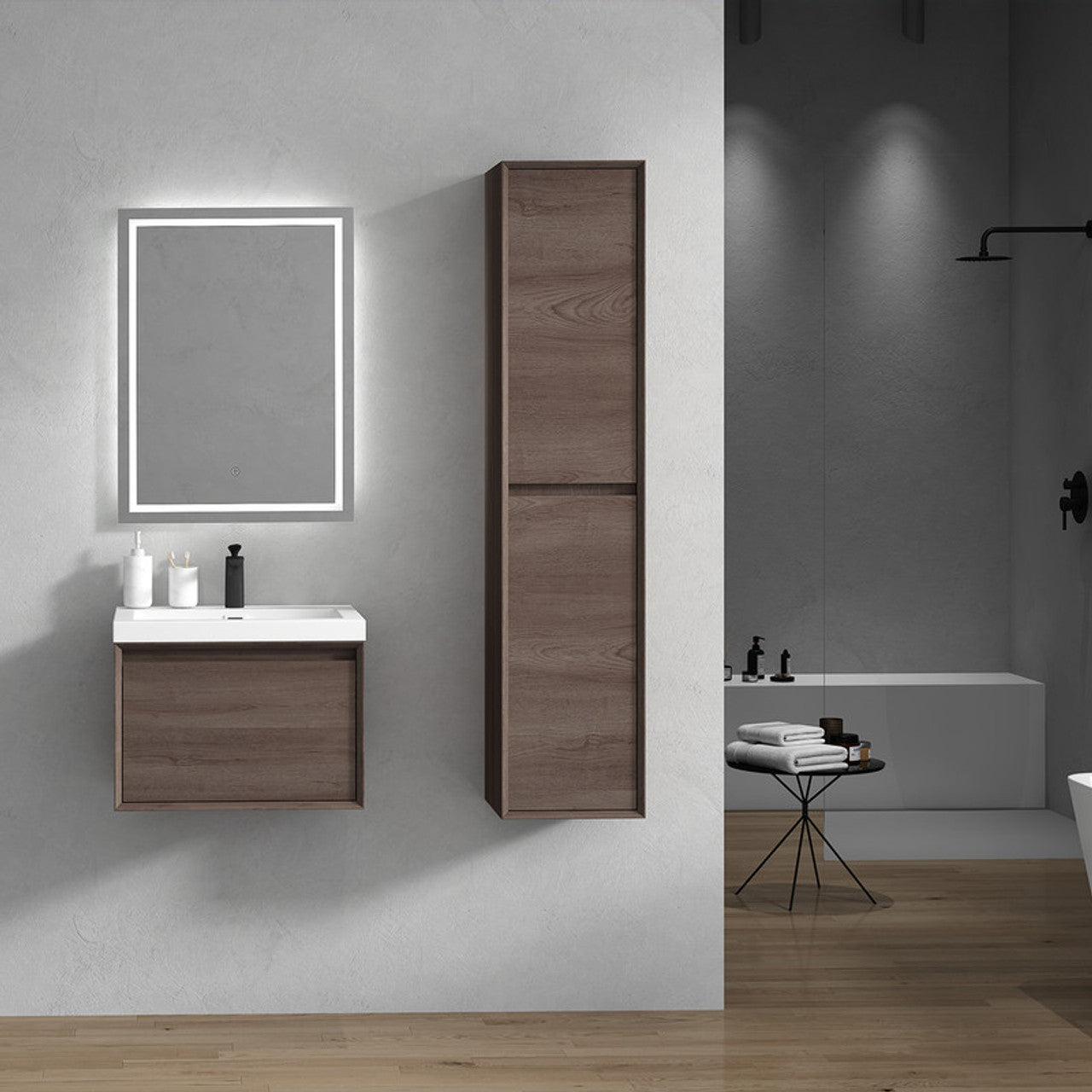 BELLA ''24inch WALL MOUNTED VANITY WITH ACRYLIC TOP