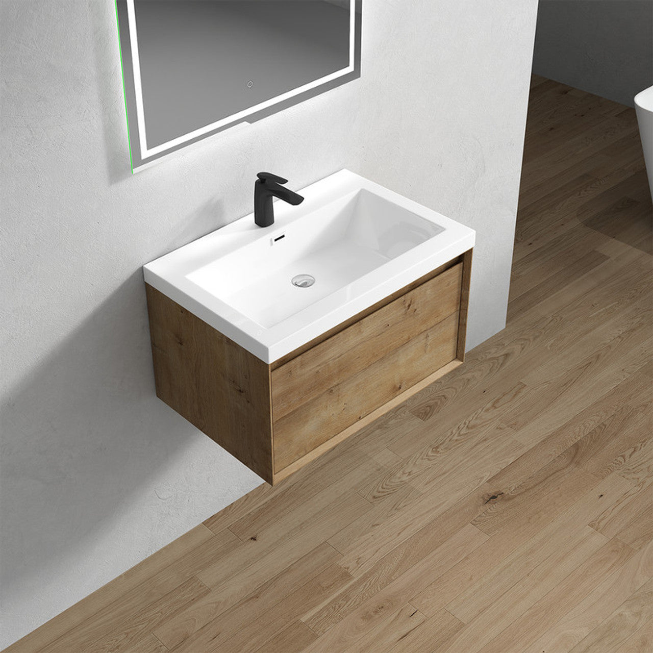 BELLA ''30 inch WALL MOUNTED VANITY WITH ACRYLIC TOP