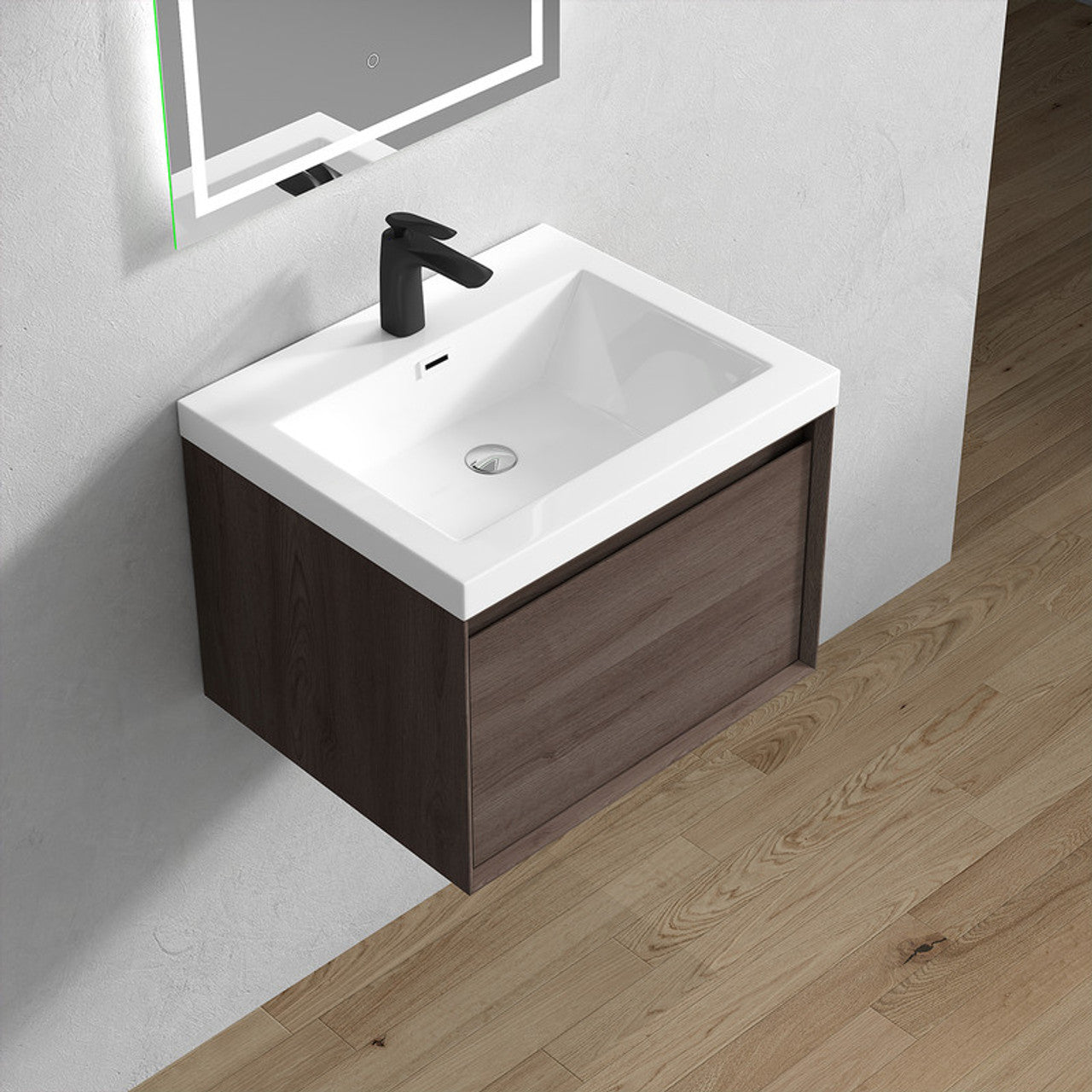 BELLA ''24inch WALL MOUNTED VANITY WITH ACRYLIC TOP