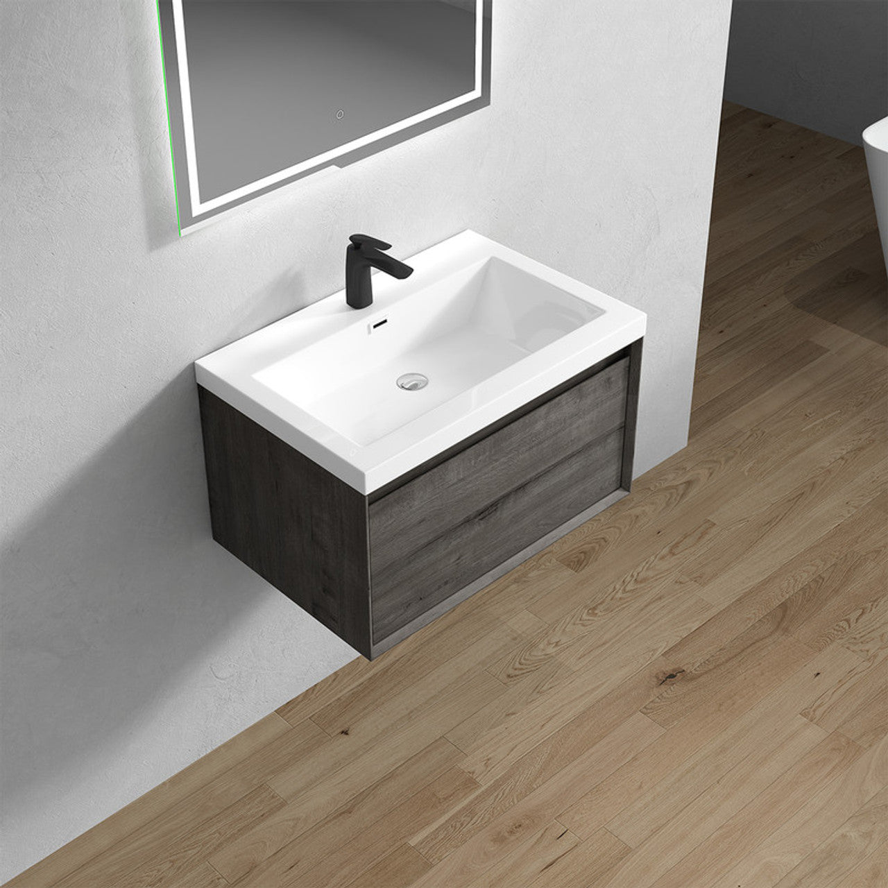 BELLA ''30 inch WALL MOUNTED VANITY WITH ACRYLIC TOP