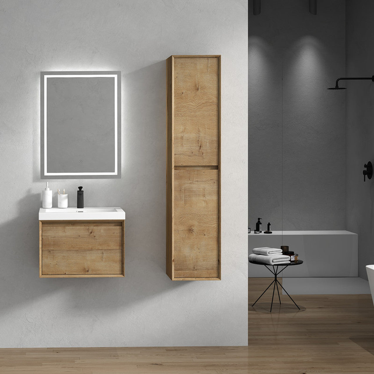 BELLA ''24inch WALL MOUNTED VANITY WITH ACRYLIC TOP