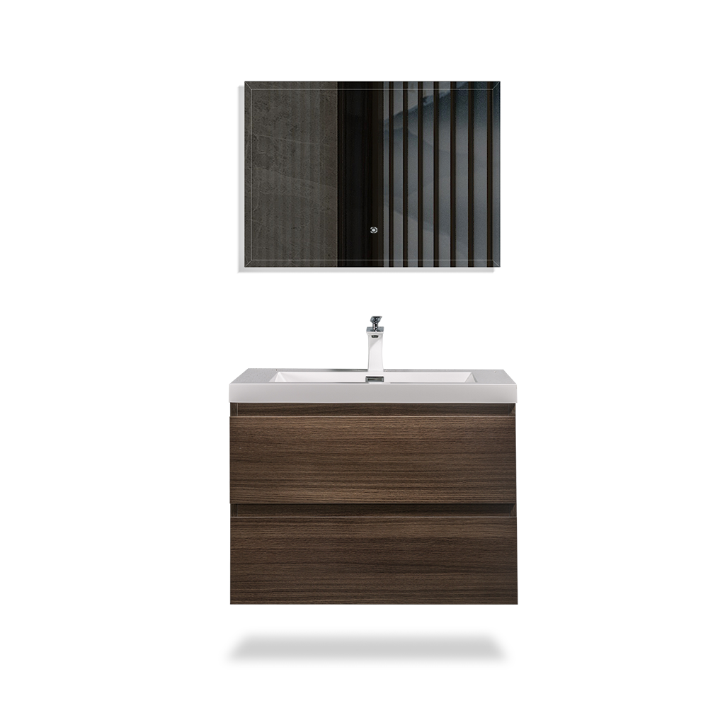 Belle-Floating Bathroom Vanity Wall Hung Vanity Unit with Faux Marble Integrated Top&Sink