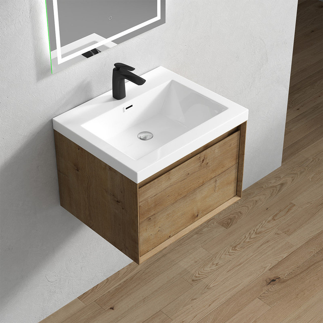 BELLA ''24inch WALL MOUNTED VANITY WITH ACRYLIC TOP