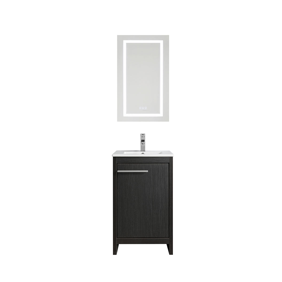 Charcoal Grey 20" 24" or 30" Vanity & ceramic sink