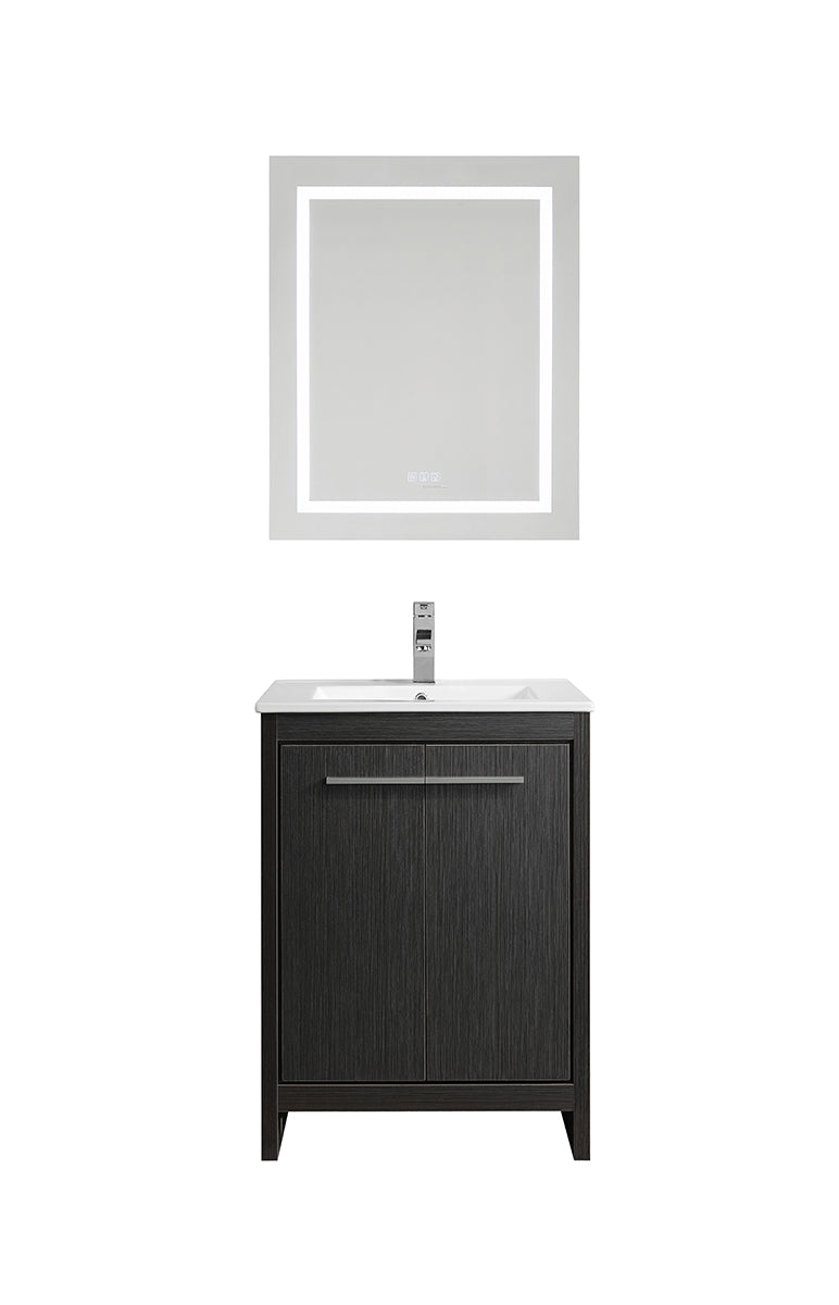 Charcoal Grey 20" 24" or 30" Vanity & ceramic sink